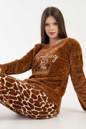 Woman Soft Brown Pyjama Set