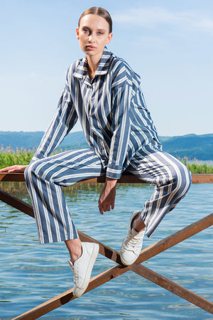 Woman Feda Cotton Viscon Linen Pant Set