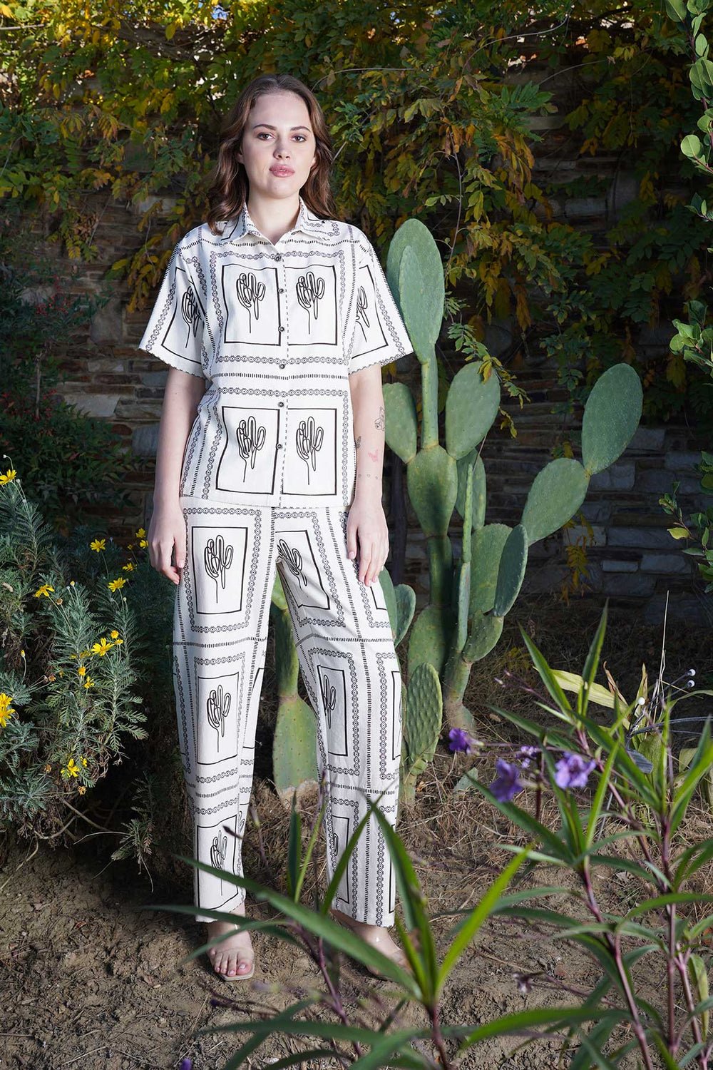Woman Cyprus Cultural Pant Pyjama Set