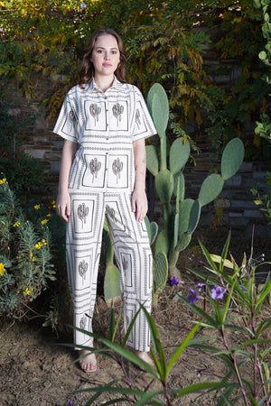 Woman Cyprus Cultural Pant Pyjama Set