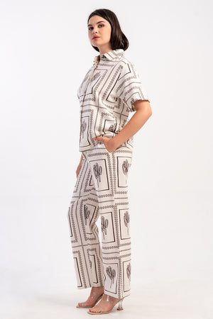 Woman Cyprus Cultural Pant Pyjama Set