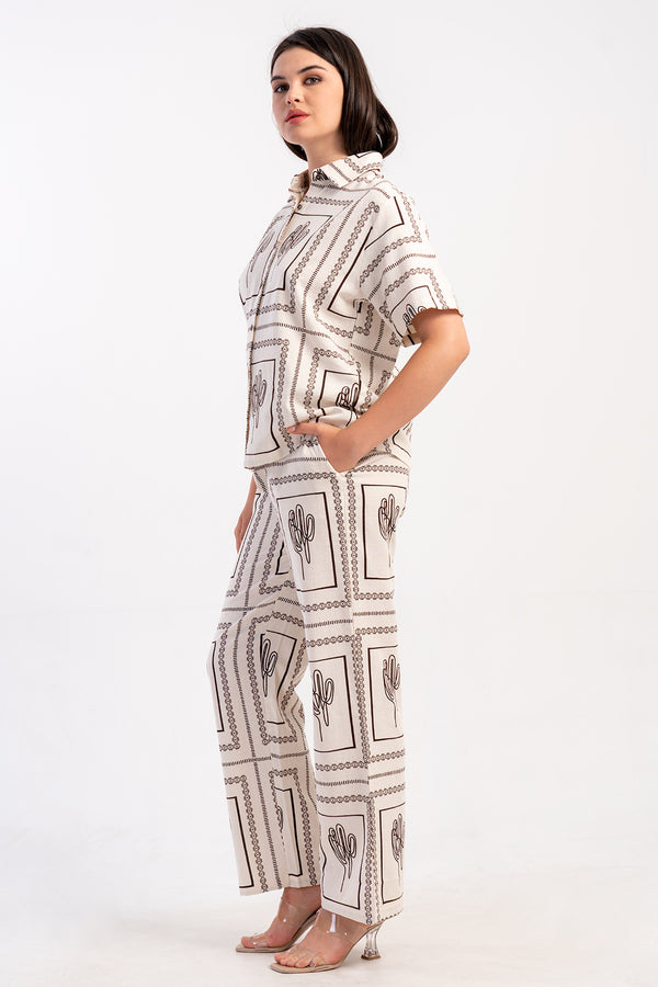 Woman Cyprus Cultural Pant Pyjama Set