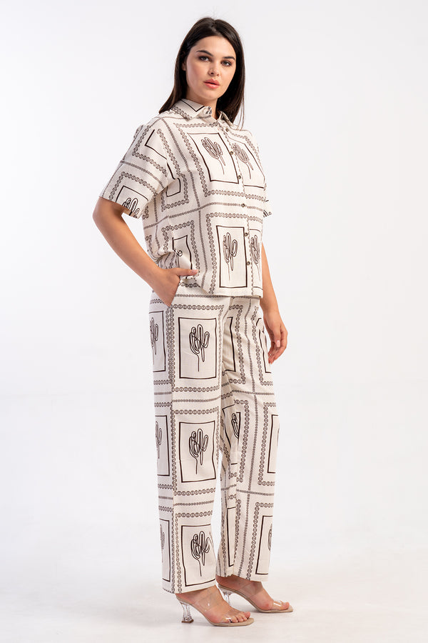 Woman Cyprus Cultural Pant Pyjama Set