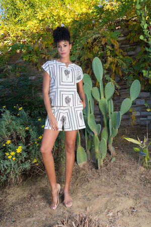 Woman Cyprus White Short Set