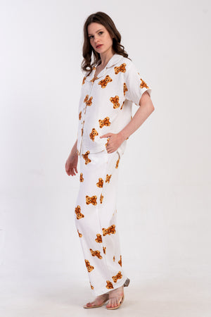 Woman Muslin Beary Pyjama Set