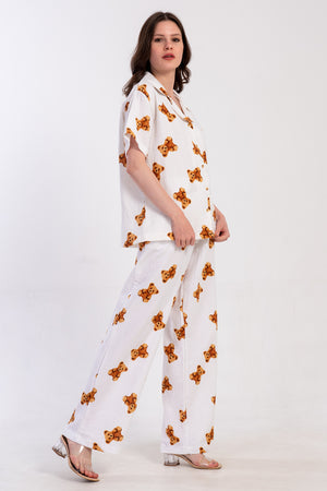 Woman Muslin Beary Pyjama Set