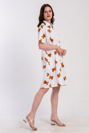 Woman Muslin Beary Shirt Dress