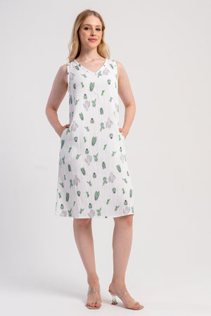 Woman Muslin Cactus Dress