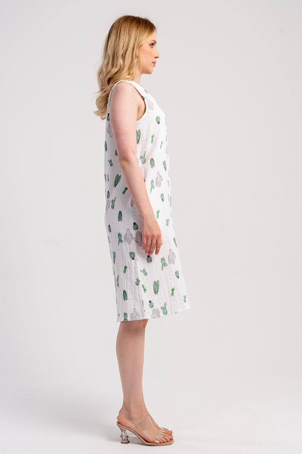 Woman Muslin Cactus Dress