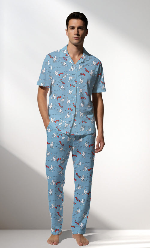 Man Supreme PopcornLove Buttoned Pyjama Set