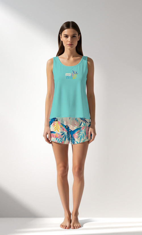 Woman Supreme HappyParrot Thick Strap Short Set