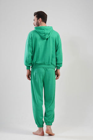 Unisex Lounge Green Hoodie Set