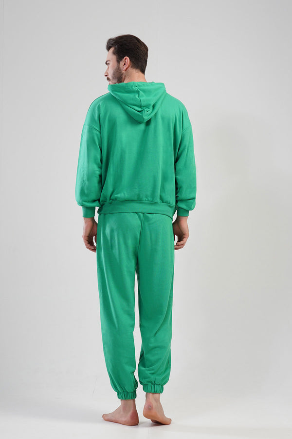 Unisex Lounge Green Hoodie Set