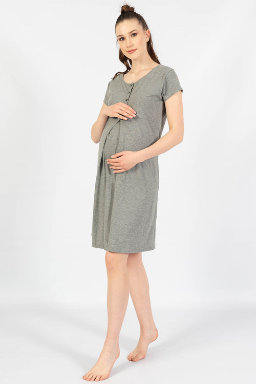 HAMILE SUPREM KISA KOL TUNIK 103127 - Vienetta1.GrupGRAY MELANGE