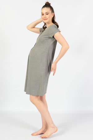 HAMILE SUPREM KISA KOL TUNIK 103127 - Vienetta1.GrupGRAY MELANGE