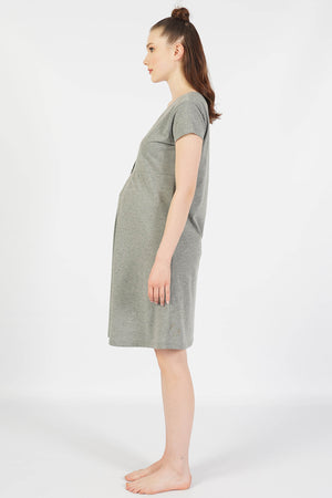 HAMILE SUPREM KISA KOL TUNIK 103127 - Vienetta1.GrupGRAY MELANGE