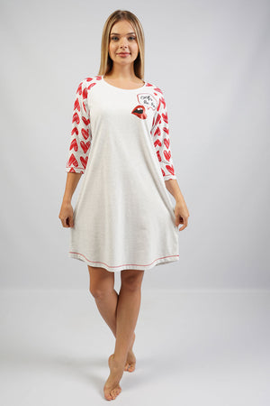 KADIN SUPREM 3/4KOL TUNIK 104382 - Vienetta1.GrupGRAY MELANGE