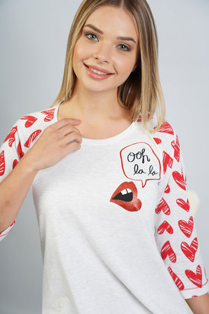 KADIN SUPREM 3/4KOL TUNIK 104382 - Vienetta1.GrupGRAY MELANGE