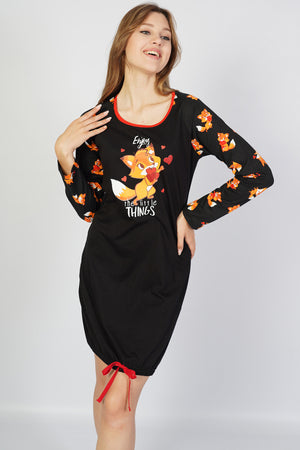 KADIN SUPREM UZUN KOL TUNIK 105114 - Vienetta1.GrupSIYAH