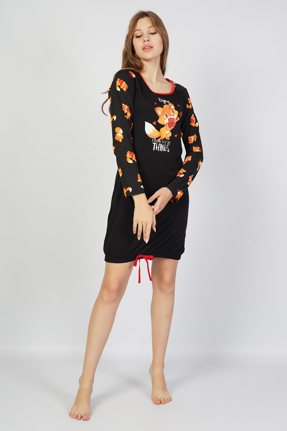 KADIN SUPREM UZUN KOL TUNIK 105114 - Vienetta1.GrupSIYAH