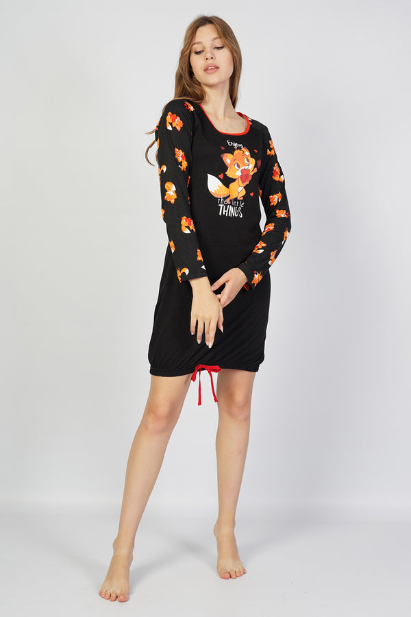 KADIN SUPREM UZUN KOL TUNIK 105114 - Vienetta1.GrupSIYAH