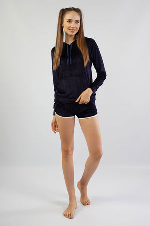 KADIN KADIFE UZUN KOL SORT TAKIM 105248 - Vienetta1.GrupY.LACIVERT