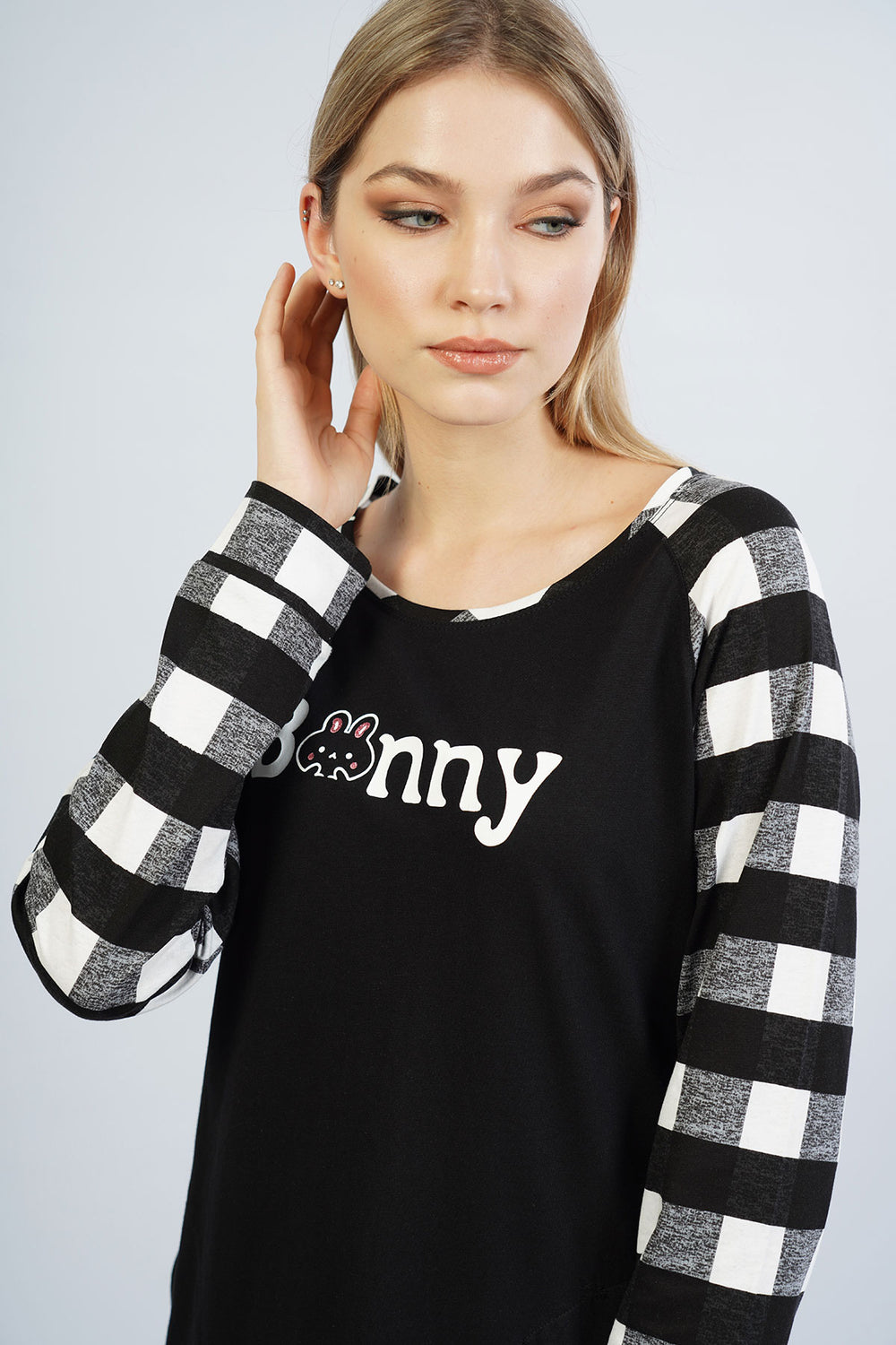 KADIN SUPREM UZUN KOL TUNIK 105303 - Vienetta1.GrupSIYAH