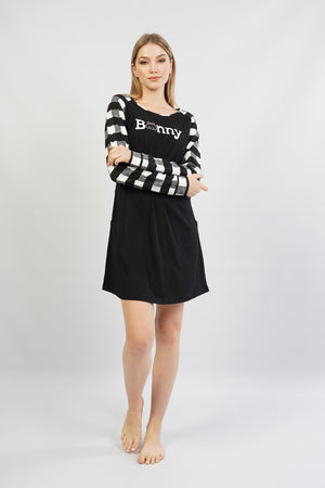 KADIN SUPREM UZUN KOL TUNIK 105303 - Vienetta1.GrupSIYAH