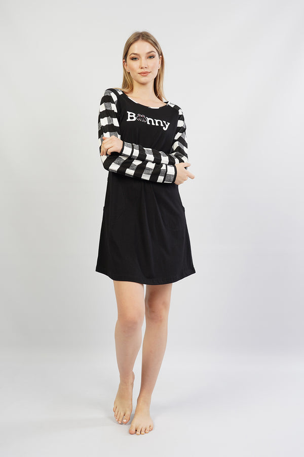 KADIN SUPREM UZUN KOL TUNIK 105303 - Vienetta1.GrupSIYAH