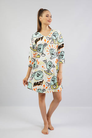 KADIN SUPREM 3/4KOL TUNIK 105321 - Vienetta1.GrupSU YESILI