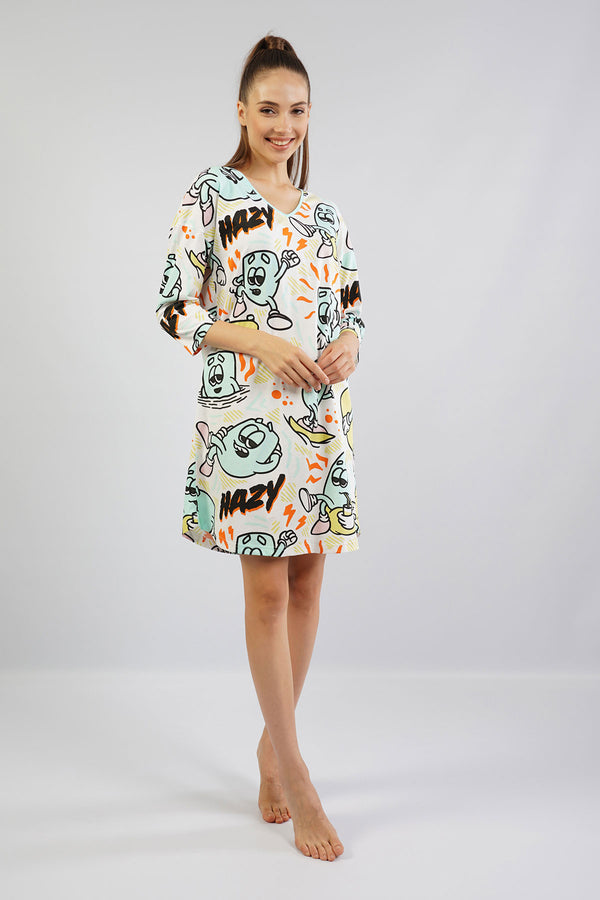 KADIN SUPREM 3/4KOL TUNIK 105321 - Vienetta1.GrupSU YESILI