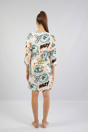 KADIN SUPREM 3/4KOL TUNIK 105321 - Vienetta1.GrupSU YESILI