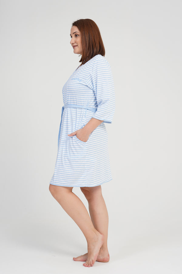 KADIN SUPREM XXL BATTAL 3/4KOL SABAHLIK 106123 - Vienetta1.GrupGRAY MELANGE