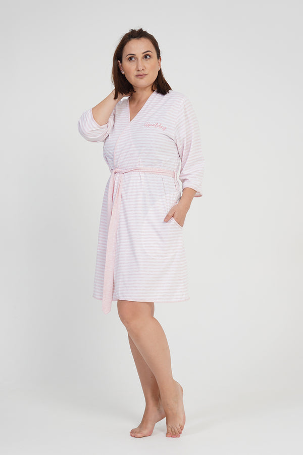 KADIN SUPREM XXL BATTAL 3/4KOL SABAHLIK 106123 - Vienetta1.GrupGRAY MELANGE