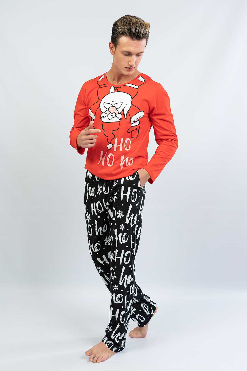 ERKEK SUPREM UZUN KOL PIJAMA TAKIM 106206 - Vienetta1.GrupY.NARCICEK