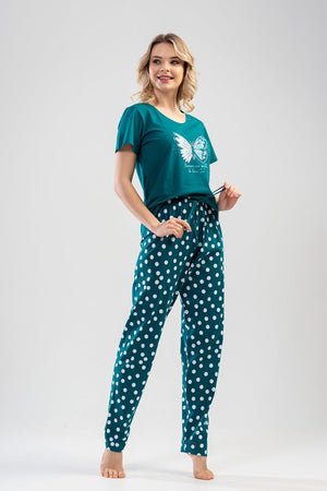 KADIN SUPREM KISA KOL PIJAMA TAKIM 110068 - Vienetta1.GrupPETROL