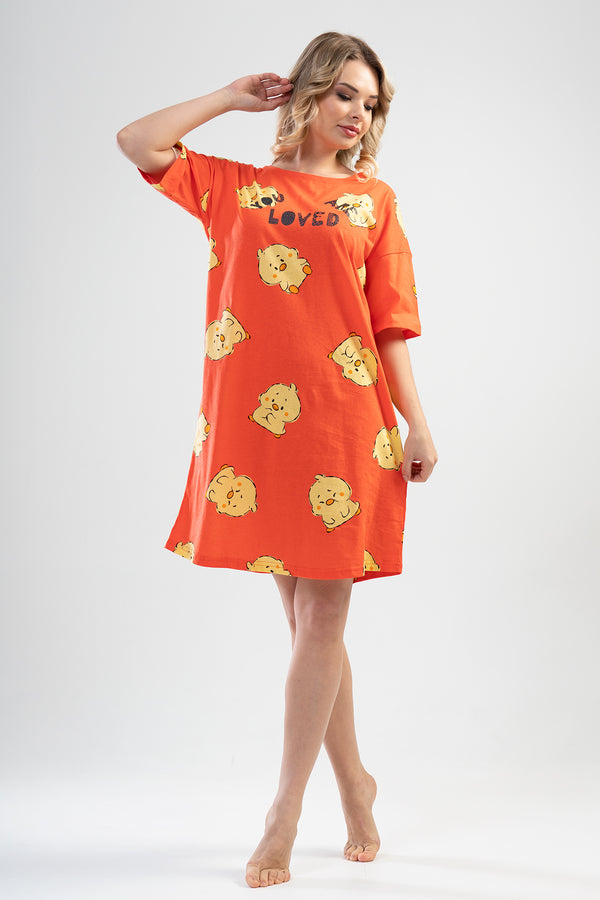 KADIN KISA KOL TUNIK 111251 - Vienetta1.GrupTURUNCU