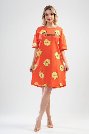 KADIN KISA KOL TUNIK 111251 - Vienetta1.GrupTURUNCU