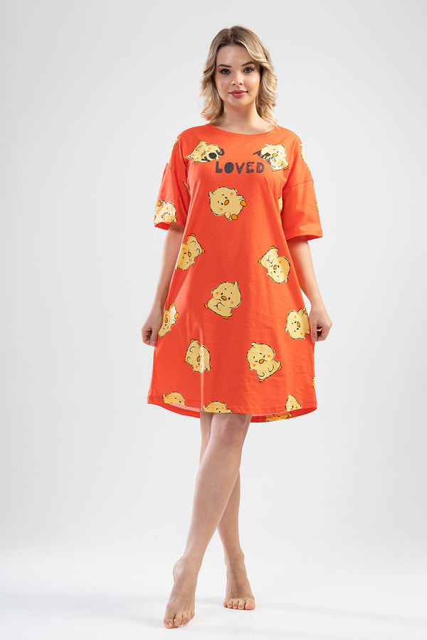 KADIN KISA KOL TUNIK 111251 - Vienetta1.GrupTURUNCU