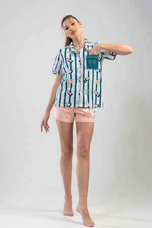 KADIN GOMLEK SORT TAKIM 111299 - Vienetta1.GrupBABY PINK