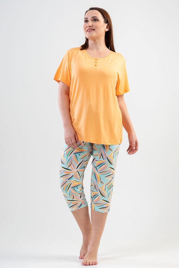 KADIN VISCON XXL KISA KOL KAPRI TAKIM 111485 - Vienetta1.GrupMINT