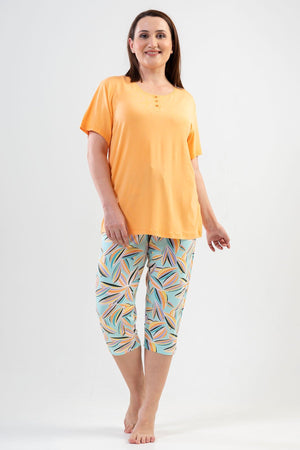 KADIN VISCON XXL KISA KOL KAPRI TAKIM 111485 - Vienetta1.GrupMINT