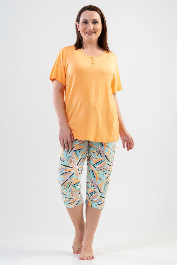 KADIN VISCON XXL KISA KOL KAPRI TAKIM 111485 - Vienetta1.GrupMINT