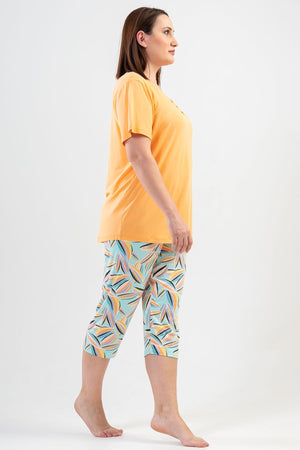 KADIN VISCON XXL KISA KOL KAPRI TAKIM 111485 - Vienetta1.GrupMINT