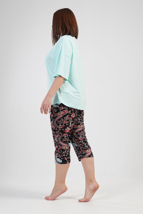 KADIN VISCON XXL KISA KOL KAPRI TAKIM 111488 - Vienetta1.GrupMINT