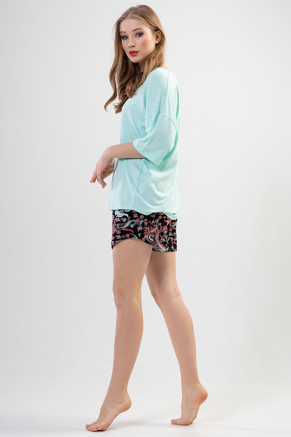 KADIN VISCON KISA KOL SORT TAKIM 111490 - Vienetta1.GrupMINT