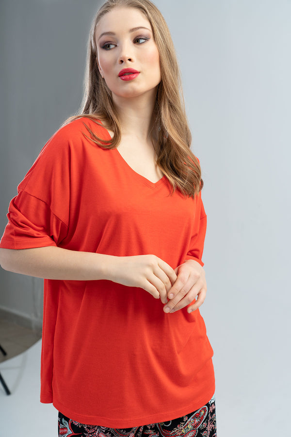 KADIN VISCON KISA KOL SORT TAKIM 111490 - Vienetta1.GrupMINT