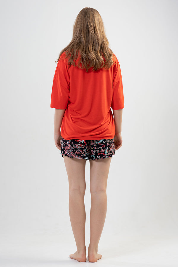 KADIN VISCON KISA KOL SORT TAKIM 111490 - Vienetta1.GrupMINT