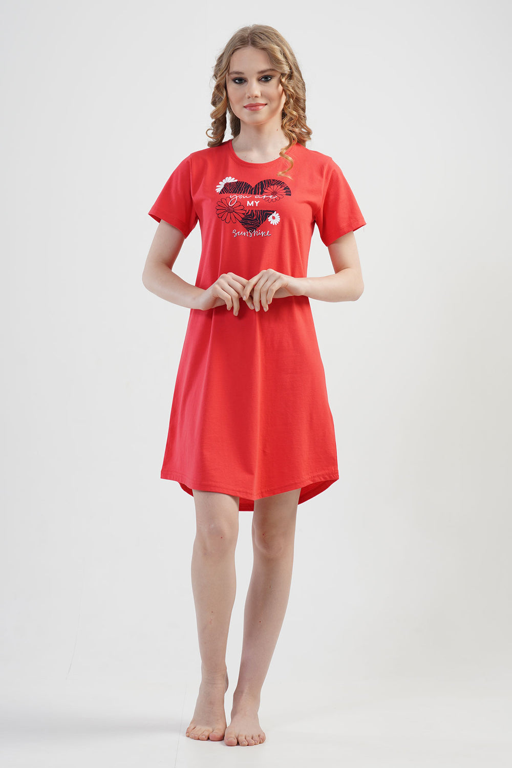 KADIN KISA KOL TUNIK 112100 - Vienetta1.GrupAÇIK NARCICEK