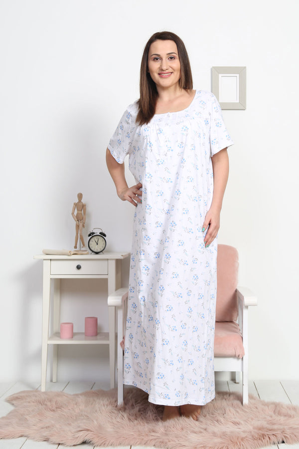 Woman Supreme Big Size Grandma Basic Nightgown